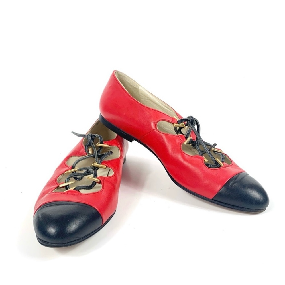Maraolo Italian Leather Lace-Up Flats